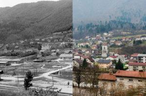 Pogledi, ki kažejo spremembe prostora in stavb v dveh stoletjih 1